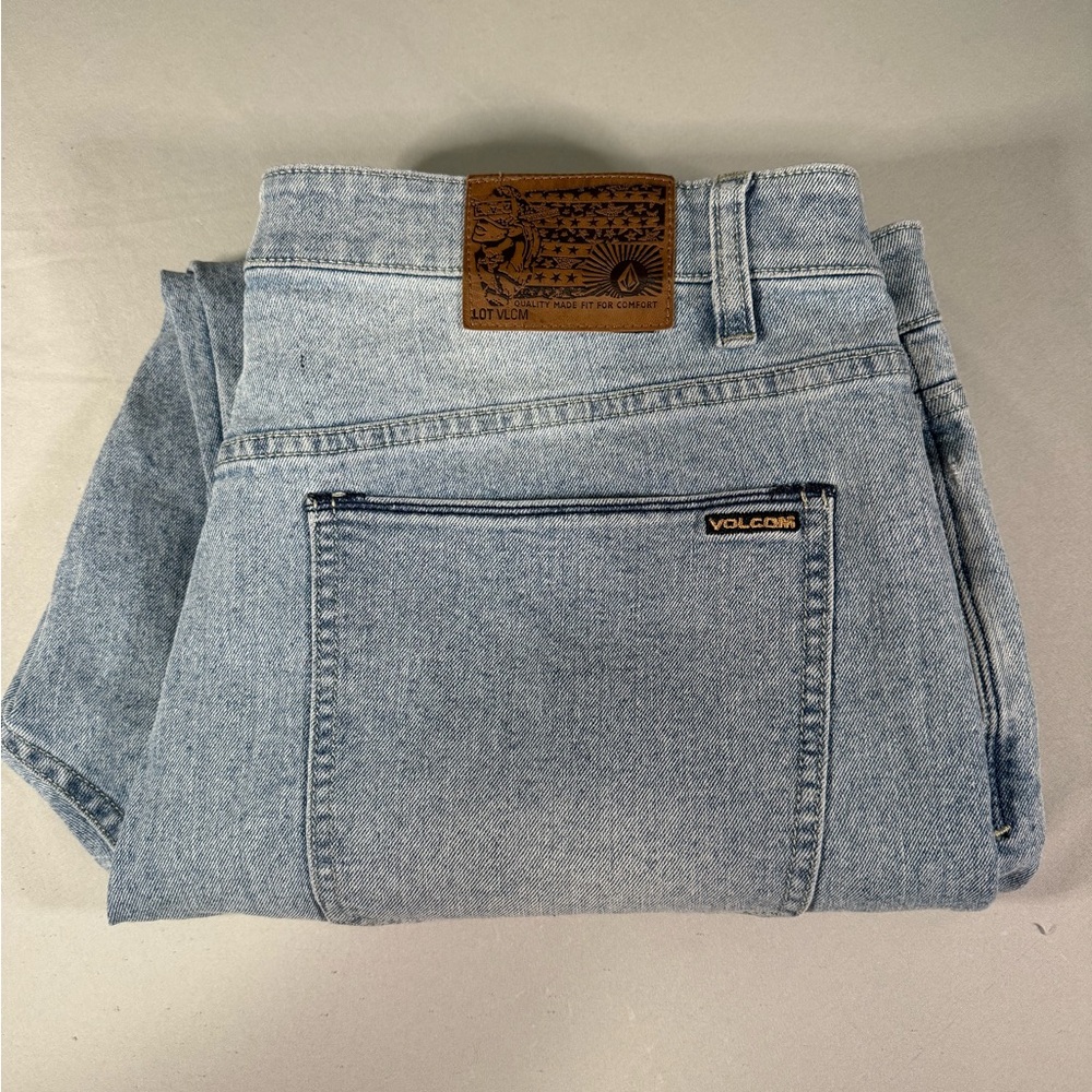 Volcom Nailer Denim 36x27 Relaxed Wide Leg Skater Y2K Jeans Grunge